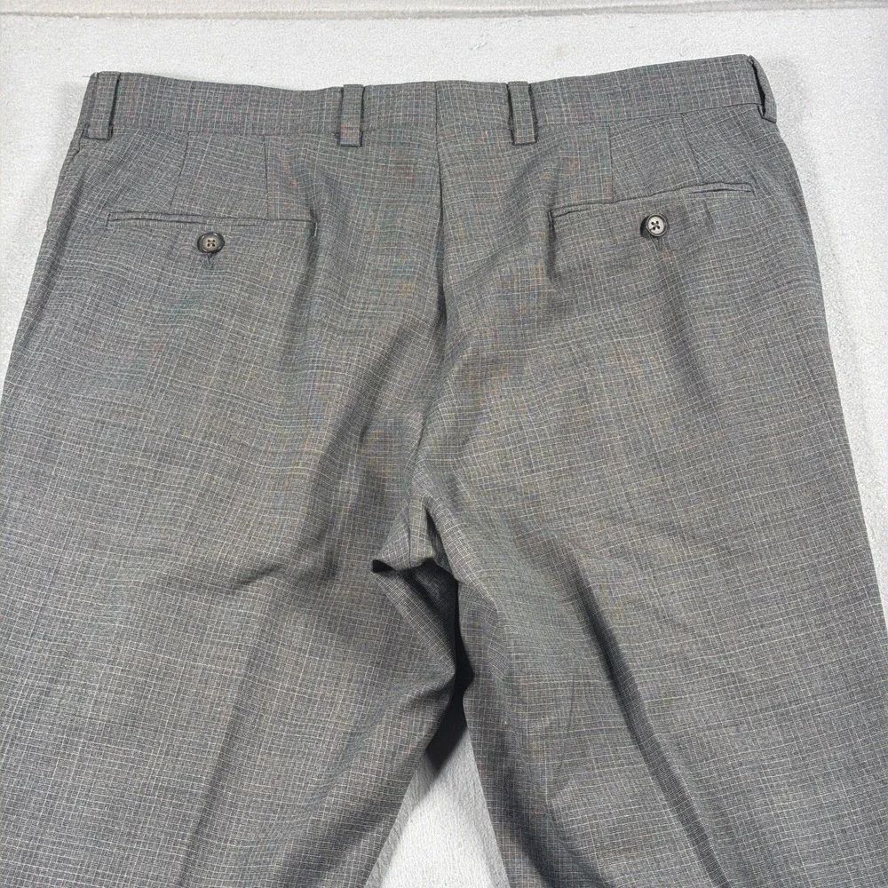Ted Baker Dress Pants Mens 34x32 Gray Wool Check Slim Fit Jarrett Pant Canada